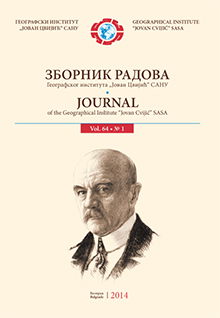 Journal of Geographical Institute of "Jovan Cvijić" SASA