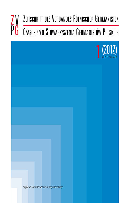 Journal of the Polish Association for German Studies