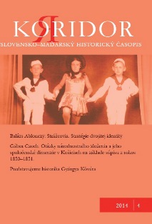Kor/ridor. Slovak-Hungarian Historical Journal Cover Image