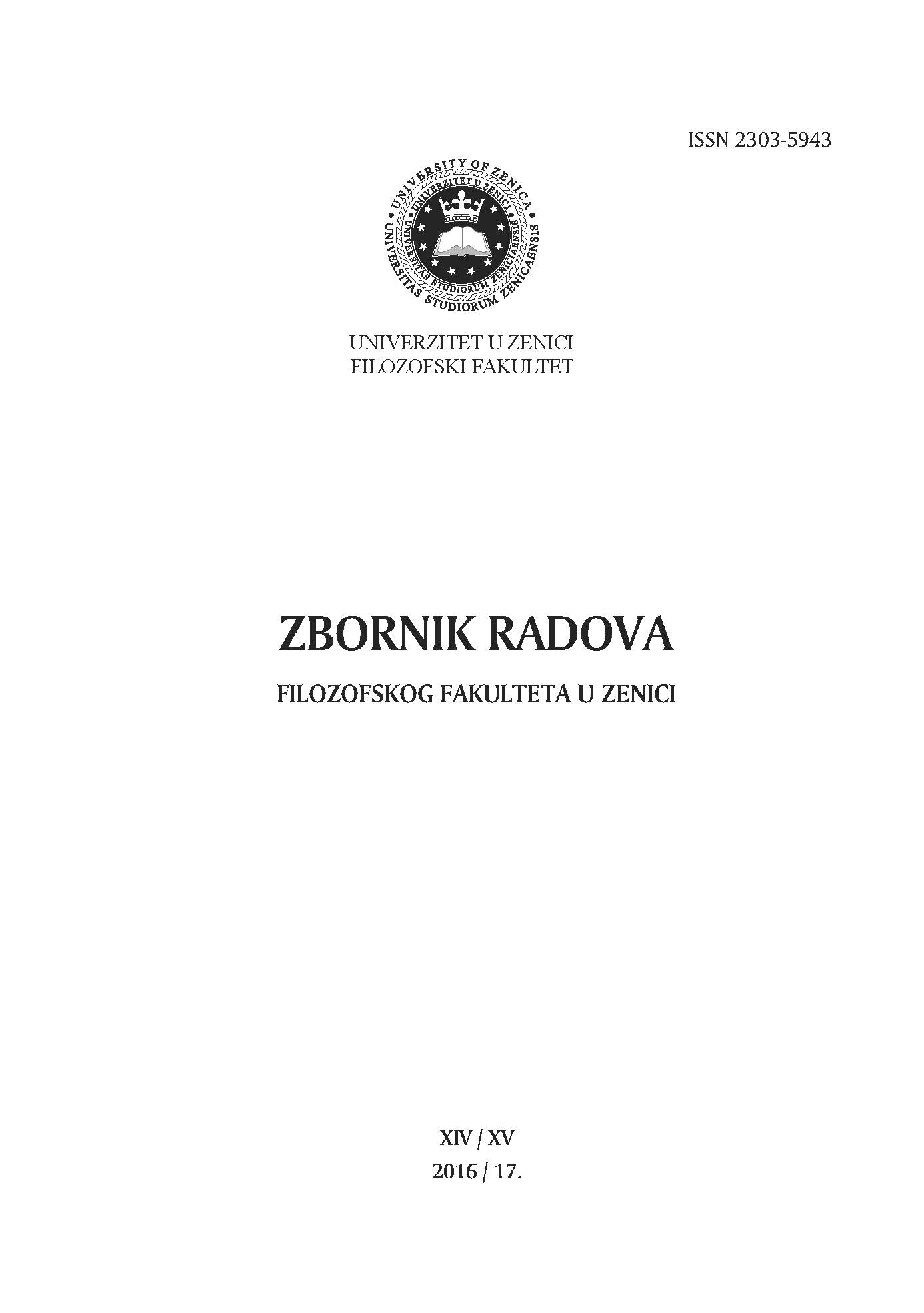 Proceedings of Faculty of Philosophy Cover Image