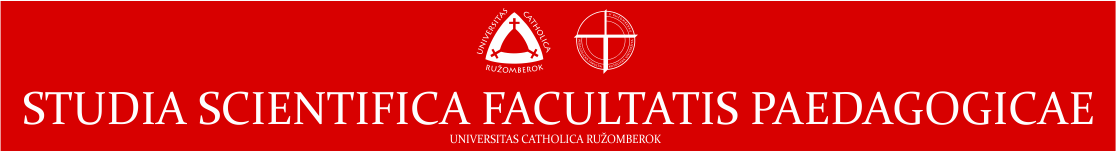 Scientific Studies of the Faculty of Education of Catholic University in Ruzomberok Cover Image