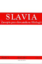 Slavia - Journal for Slavonic Philology Cover Image