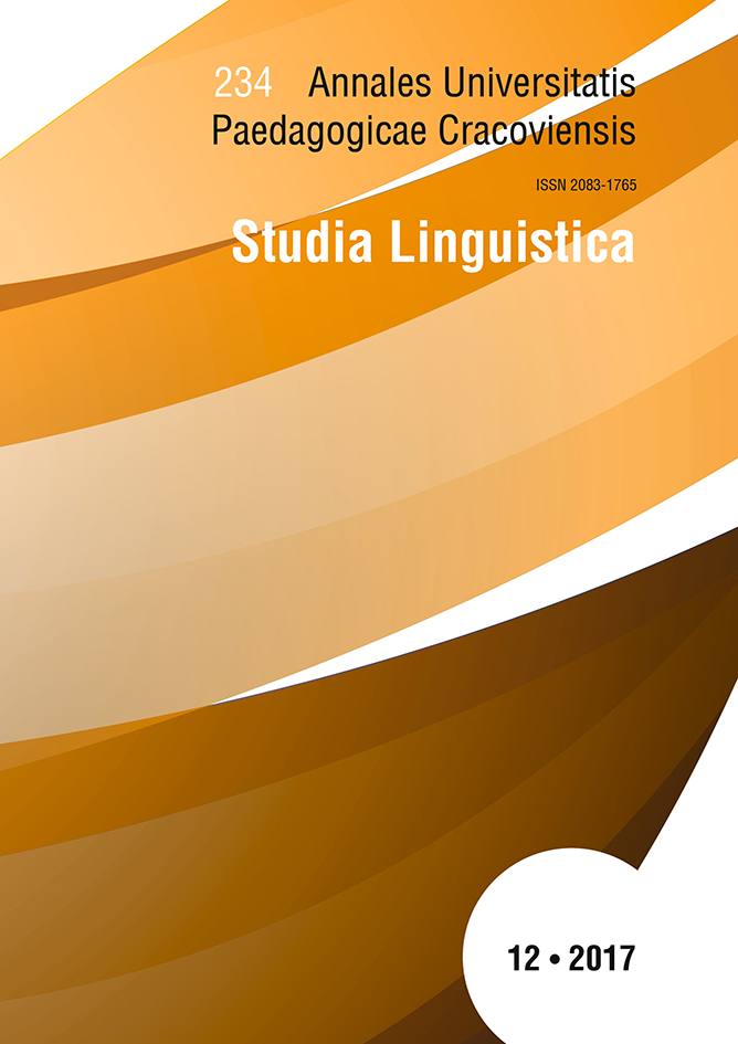 Annales Universitatis Paedagogicae Cracoviensis. Studia Linguistica Cover Image
