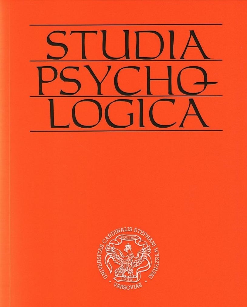 Studia Psychologica: Theoria et praxis.