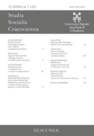 Studia Socialia Cracoviensia Cover Image