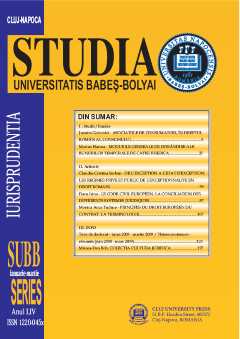 Studia Universitatis Babes Bolyai - Iurisprudentia