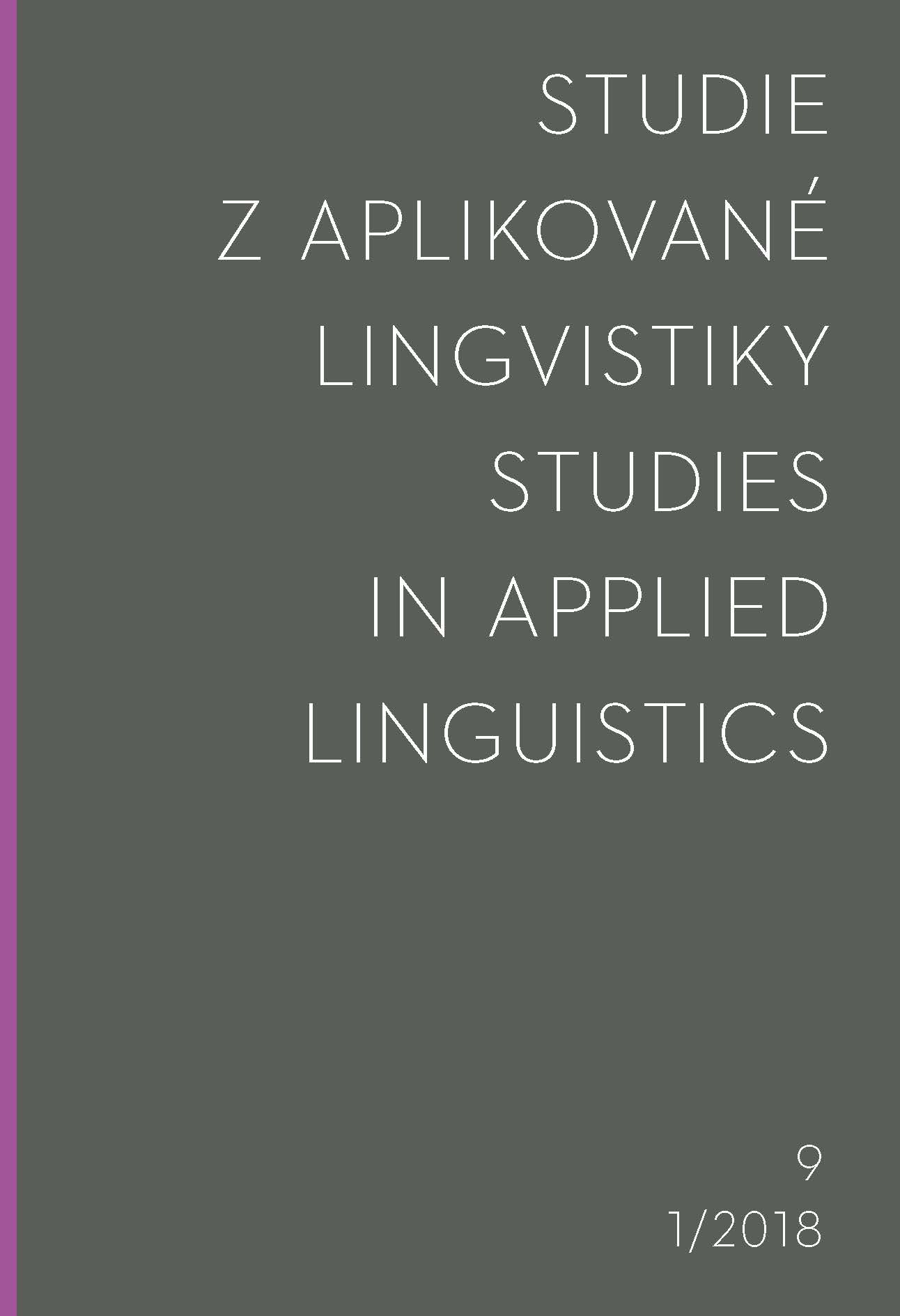 Studies in Applied Linguistics Cover Image