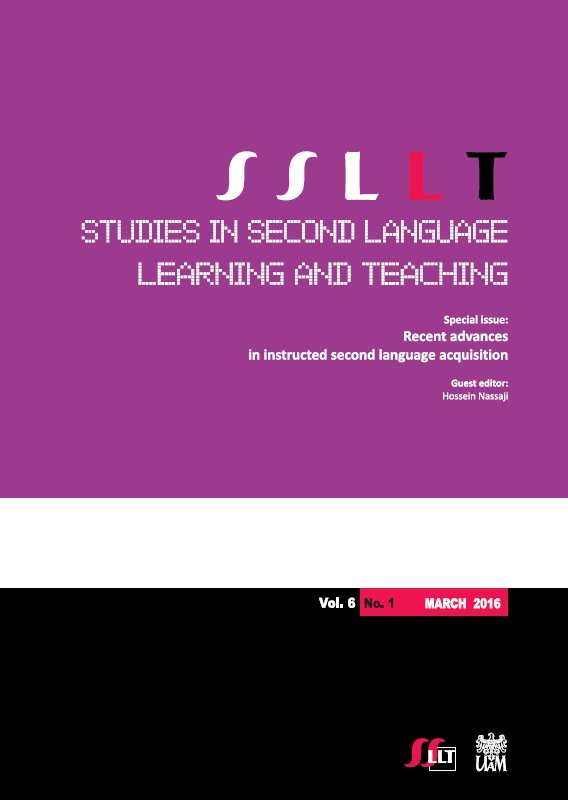 Studies in Second Language Learning and Teaching Cover Image