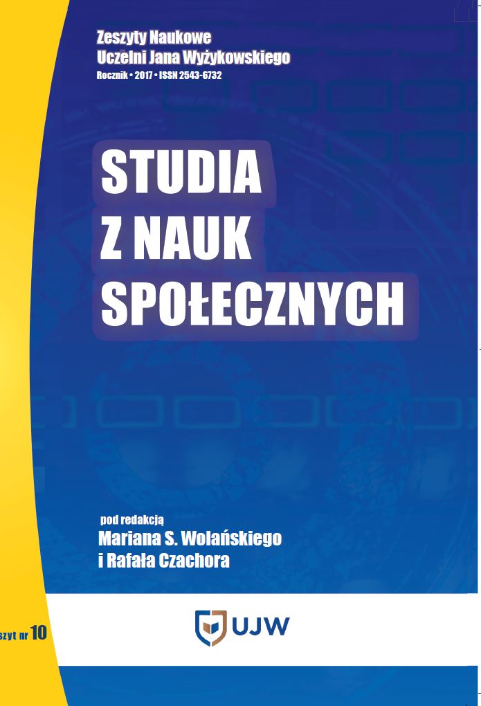 Studies in Social Sciences. Research Bulletin The Jan Wyzykowski University Cover Image