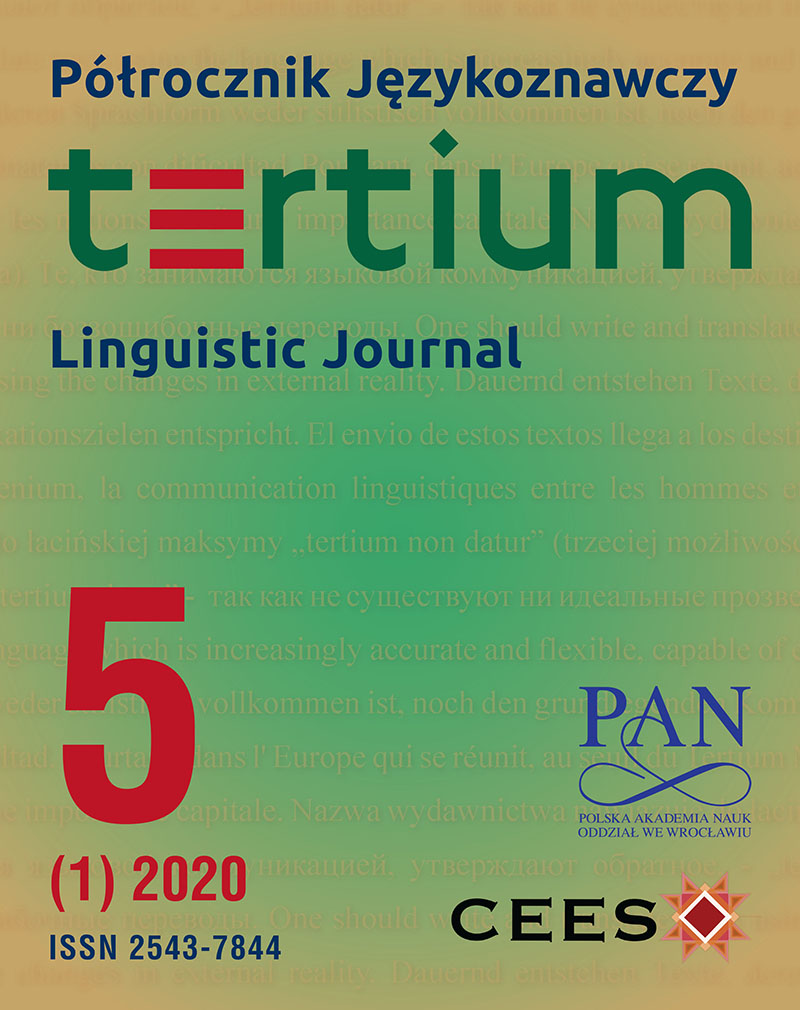 Tertium Linguistic Journal Cover Image