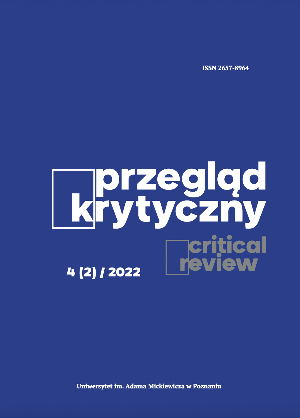 The Critical Review Cover Image