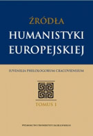 Źródła humanistyki europejskiej. Iuvenilia Philologorum Cracoviensium